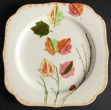 Falling Leaves Square Dessert Plate