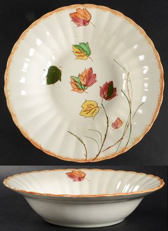 Falling Leaves 9" Round Vegetable Bowl