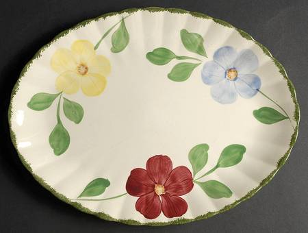 Flower Ring 13" Oval Serving Platter