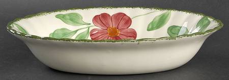Flower Ring 9" Oval Vegetable Bowl