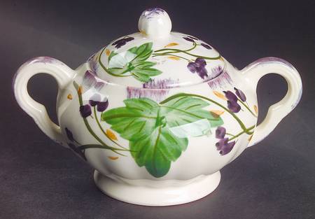 Fox Grape Sugar Bowl & Lid