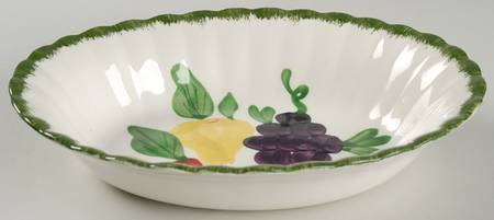 Fruit Fantasy 9" Oval Vegetable Bowl