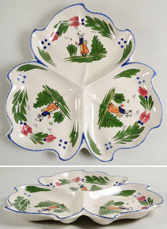 French Peasant 3-Part Martha Snack Tray