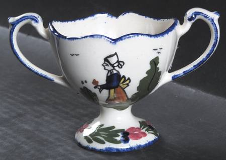 French Peasant Pedestal Open Sugar Bowl