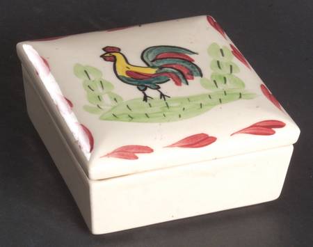 Game Cock Square Box with Lid