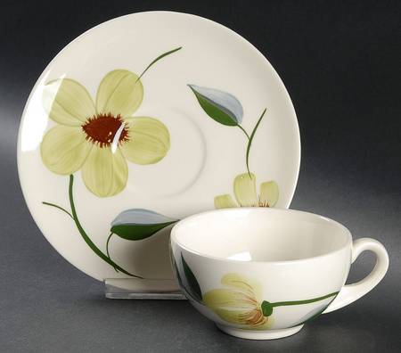 Green Eyes Flat Cup & Saucer Set