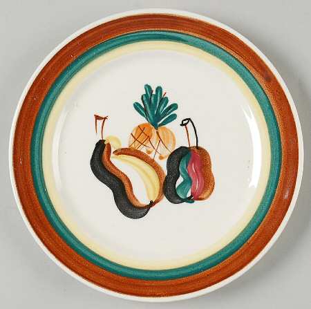 Hawaiian Fruit Bread & Butter Plate
