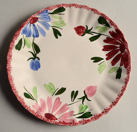 Mardi Gras (Colonial, Red Trim) by Blue Ridge Southern Pottery