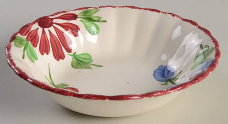 Mardi Gras (Colonial, Red Trim) Coupe Cereal Bowl