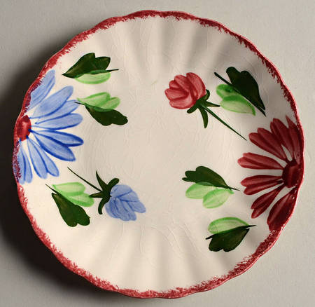 Mardi Gras (Colonial, Red Trim) Bread & Butter Plate