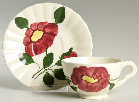 Mirror Image Footed Cup & Saucer Set