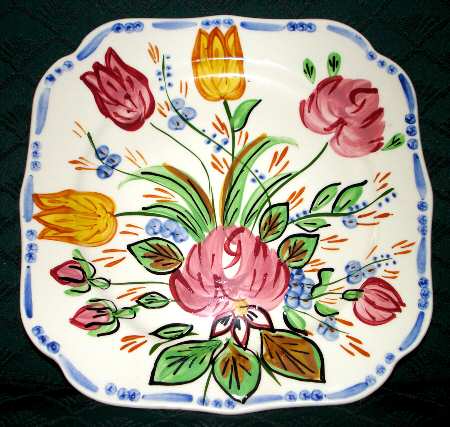 Nove Rose Square Salad Plate