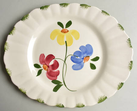 Painted Daisy 14" Oval Serving Platter