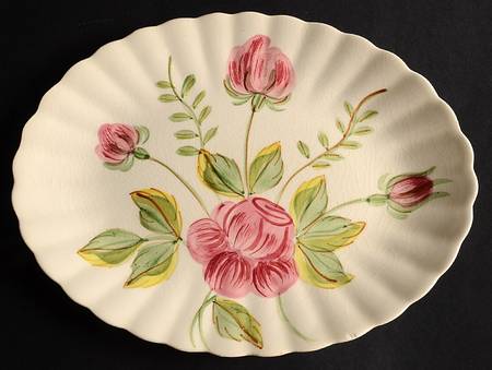 Paper Rose 11" Oval Serving Platter