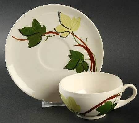 Plantation Ivy Flat Cup & Saucer Set