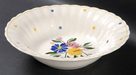 Polka Dot 9" Round Vegetable Bowl