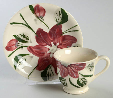 Poinsettia (Colonial) Footed Demitasse Cup & Saucer Set