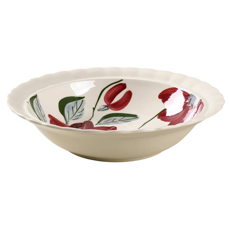Poinsettia (Colonial) Round Vegetable No Lid by Blue Ridge Southern Pottery