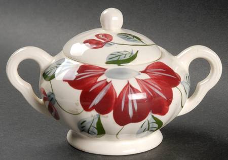 Poinsettia (Colonial) Sugar Bowl & Lid