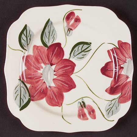 Poinsettia (Colonial) Square Salad Plate