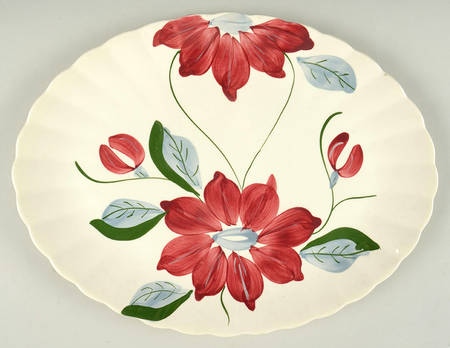 Poinsettia 13" Oval Serving Platter