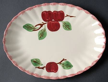 Red Apple 11" Oval Serving Platter