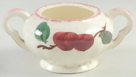 Red Apple Sugar Bowl No Lid