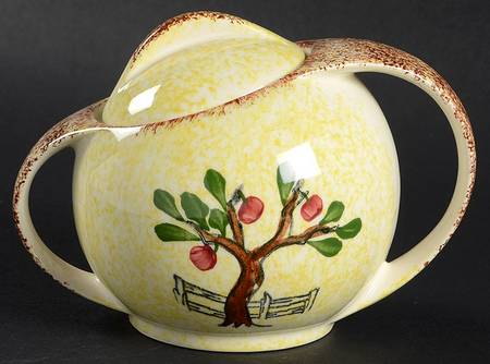 Red Barn Sugar Bowl & Lid