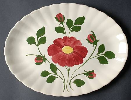 Red Nocturne Variant (Colonial) 13" Oval Serving Platter