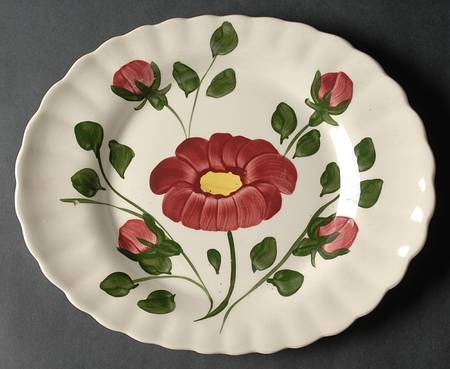 Red Nocturne Variant (Colonial) 11" Oval Serving Platter