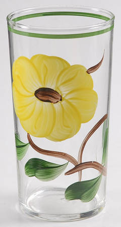 Ridge Daisy 10 Oz Glassware Tumbler by Blue Ridge Southern Pottery