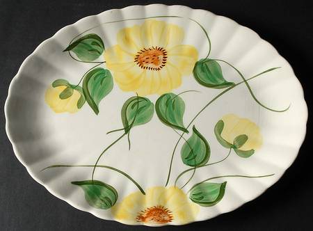 Ridge Daisy 13" Oval Serving Platter by Blue Ridge Southern Pottery
