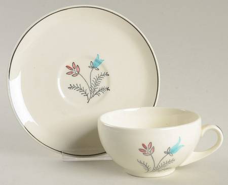 Rock Garden Flat Cup & Saucer Set