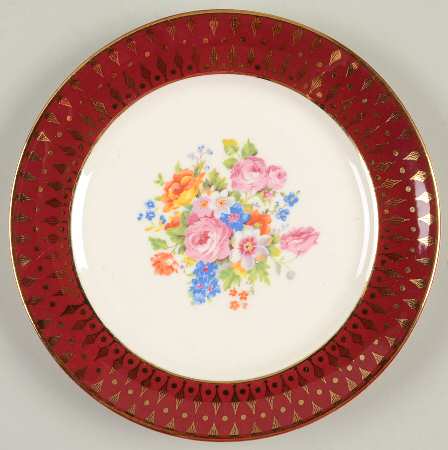 Royal Rajah Maroon Bread & Butter Plate