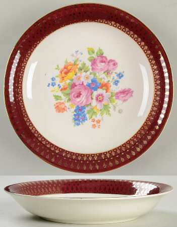 Royal Rajah Maroon Coupe Soup Bowl