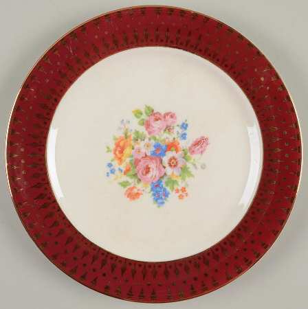 Royal Rajah Maroon Salad Plate