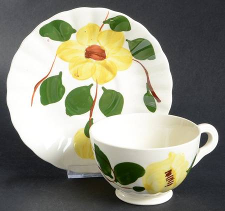 Rock Rose Yellow Footed Cup & Saucer Set