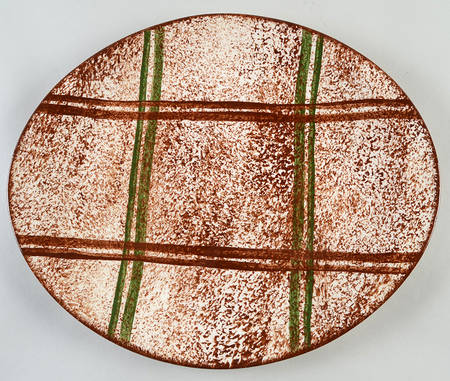 Rustic Plaid 13" Oval Serving Platter
