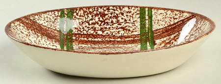 Rustic Plaid 9" Oval Vegetable Bowl