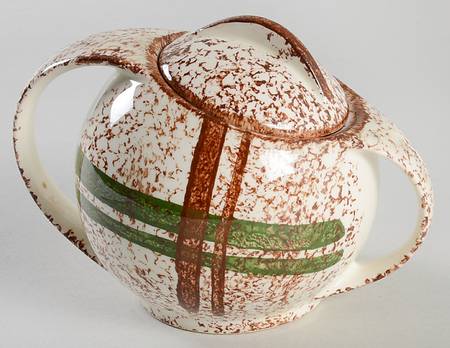 Rustic Plaid Sugar Bowl & Lid