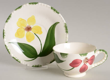 Showgirl Footed Cup & Saucer Set