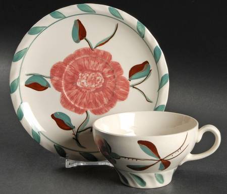 Southern Camellia Flat Cup & Saucer Set