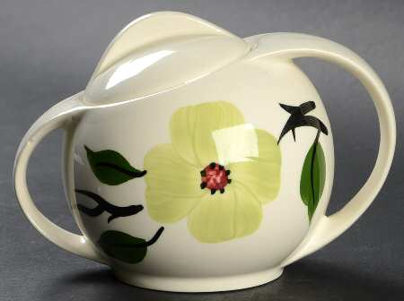 Southern Dogwood (Chartreuse) Sugar Bowl & Lid