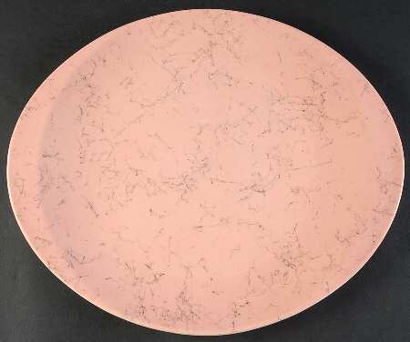 Spiderweb Pink 13" Oval Serving Platter