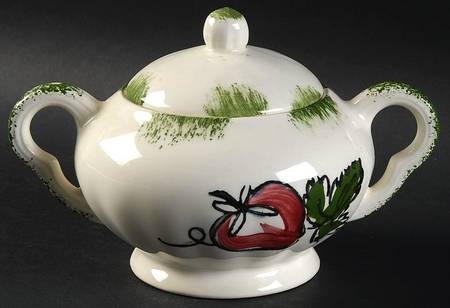 Strawberry Sundae Sugar Bowl & Lid