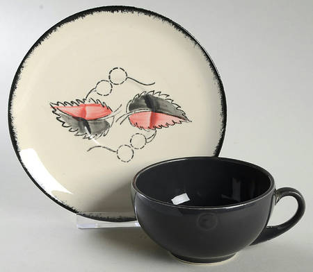 Wild Cherry 2 Flat Cup & Saucer Set