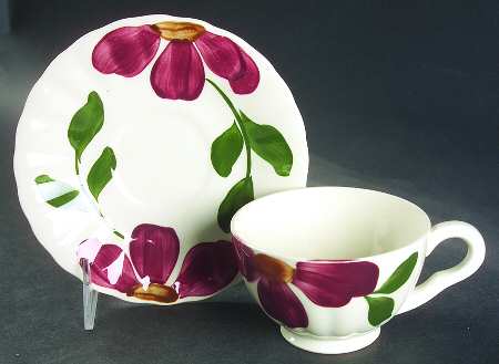 Windflower Footed Cup & Saucer Set