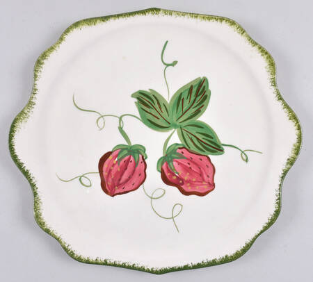 Wild Strawberry Square Handled Cake Plate