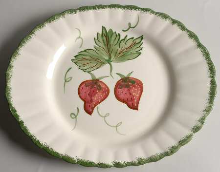 Wild Strawberry 14" Oval Serving Platter