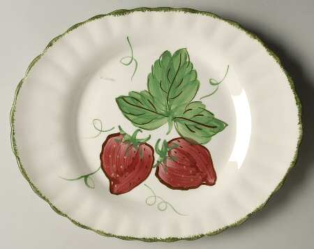 Wild Strawberry 11" Oval Serving Platter